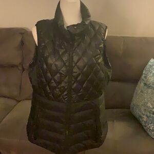 Calvin Klein Shiny Black Down Puffer Vest